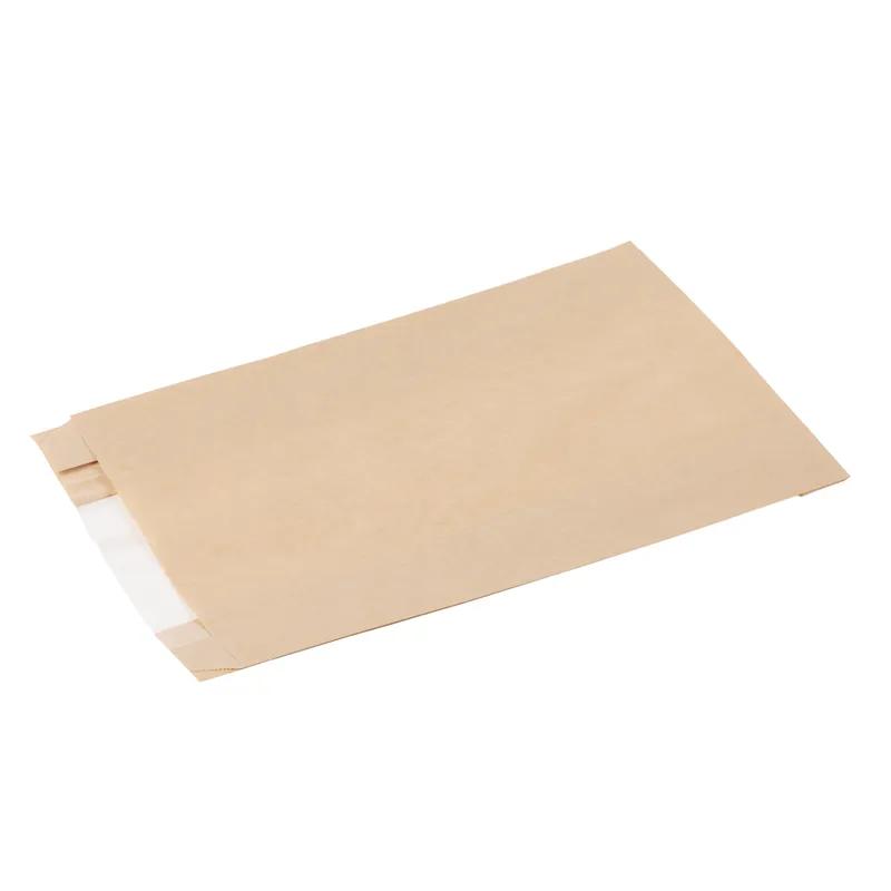 Sandwich Bag 6X2X9 IN Paper Kraft Grease Resistant Window Gusset 1000/Case