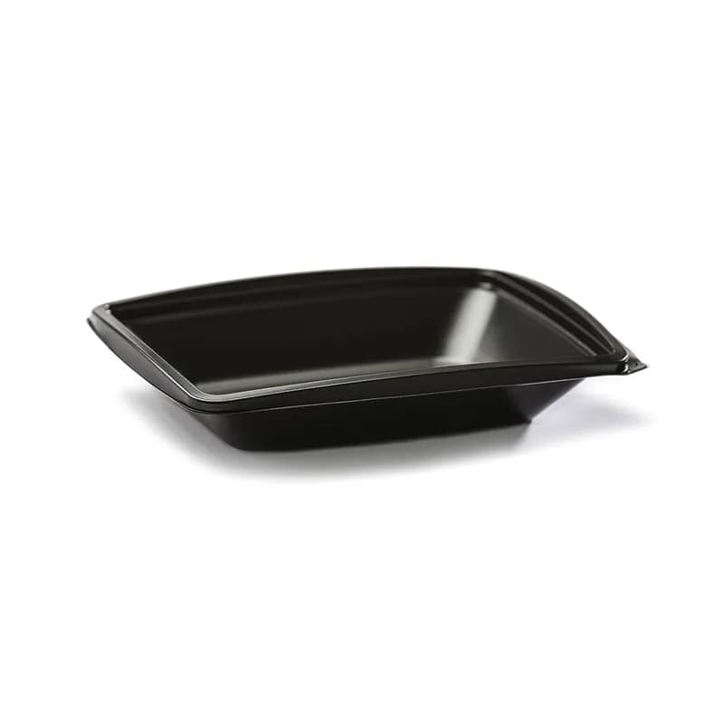 The BOTTLEBOX ® Take-Out Container Base 9X7.2X1.7 IN PP Black Rectangle 500/Case