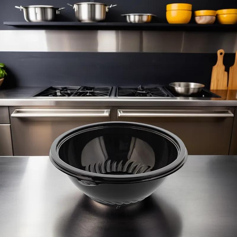 WNA CaterLine® Catering Bowl 80 OZ Plastic Black 25/Case