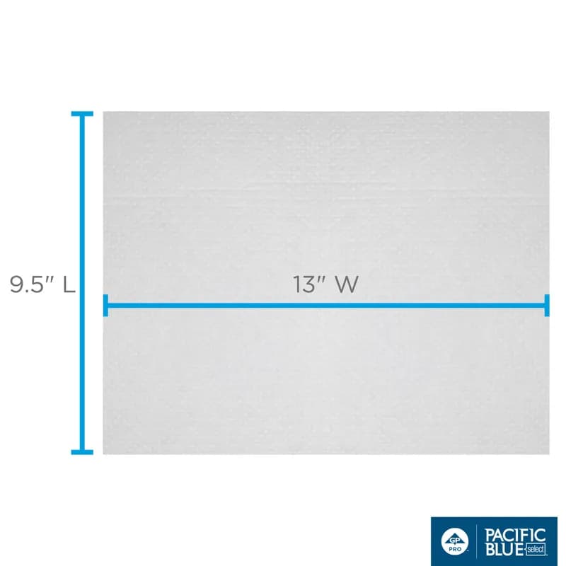 Pacific Blue Select Wash Cloths 13X9.5 IN 1PLY 1/4 Fold Patient Care 50 Sheets/Pack 20 Packs/Case 1000 Sheets/Case