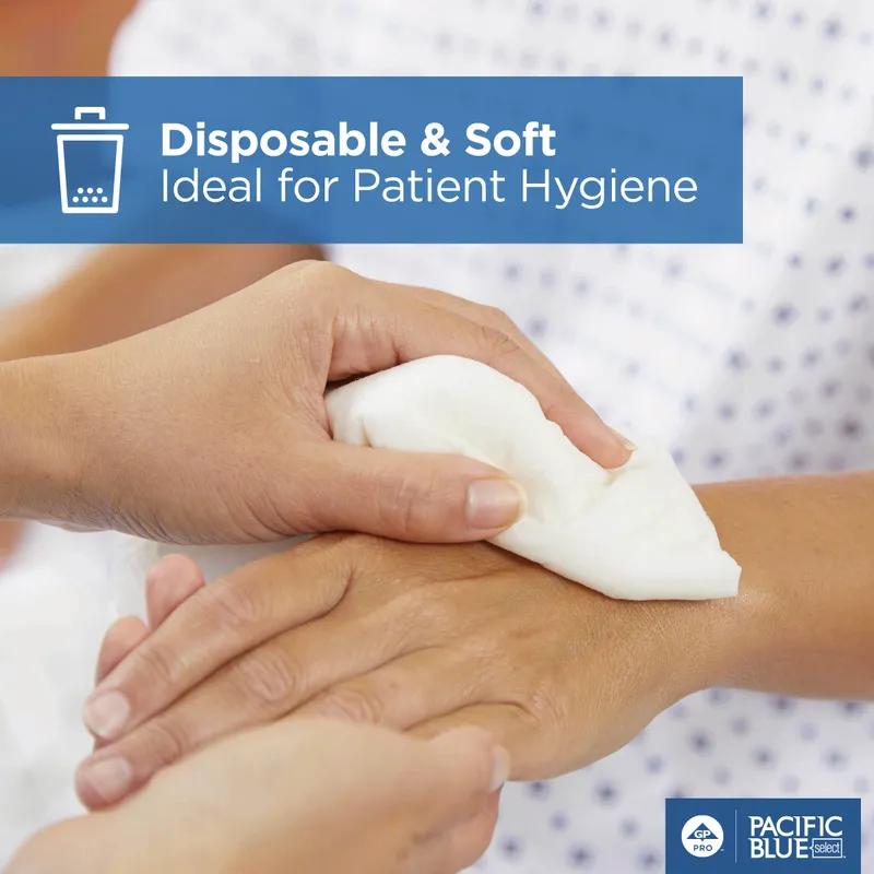 Pacific Blue Select Wash Cloths 13X9.5 IN 1PLY 1/4 Fold Patient Care 50 Sheets/Pack 20 Packs/Case 1000 Sheets/Case