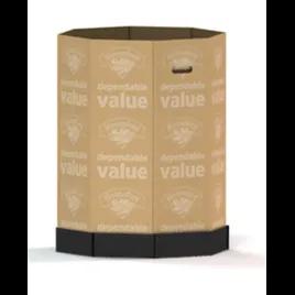 Merchandising Bin Paperboard Black Octagon Top & Bottom 3/Case