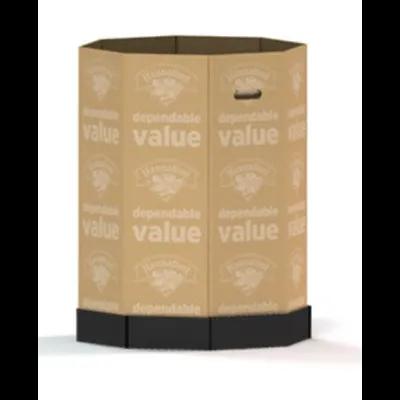 Merchandising Bin Paperboard Black Octagon Top & Bottom 3/Case
