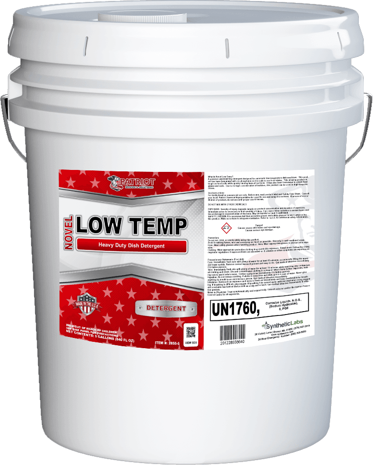 Patriot Novel Dish Detergent 5 GAL Low Temperature 1/Each