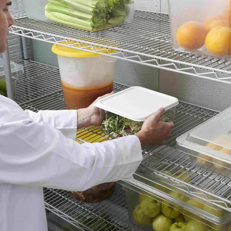 Food Storage Container 0.27X4.72X10.63 IN 8 QT Clear Round PP Food Safe 1/Each