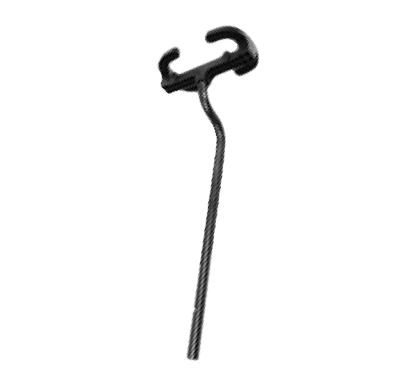 OmniClean Carriage Handle Plastic Black Offset 1/Each