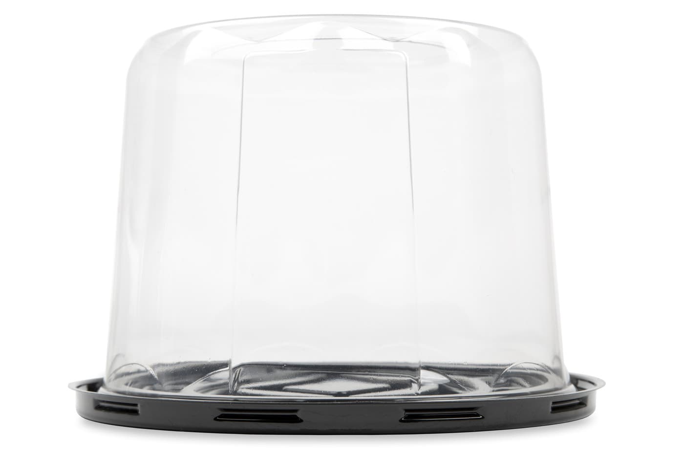 Bakery Container & Lid Combo With High Dome Lid 8X5.5 IN Plastic Black Clear Round 88/Case