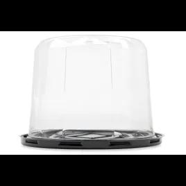 Bakery Container & Lid Combo With High Dome Lid 8X5.5 IN Plastic Black Clear Round 88/Case