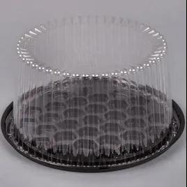 Bakery Container & Lid Combo With High Dome Lid 8X5.5 IN Plastic Black Clear Round 88/Case