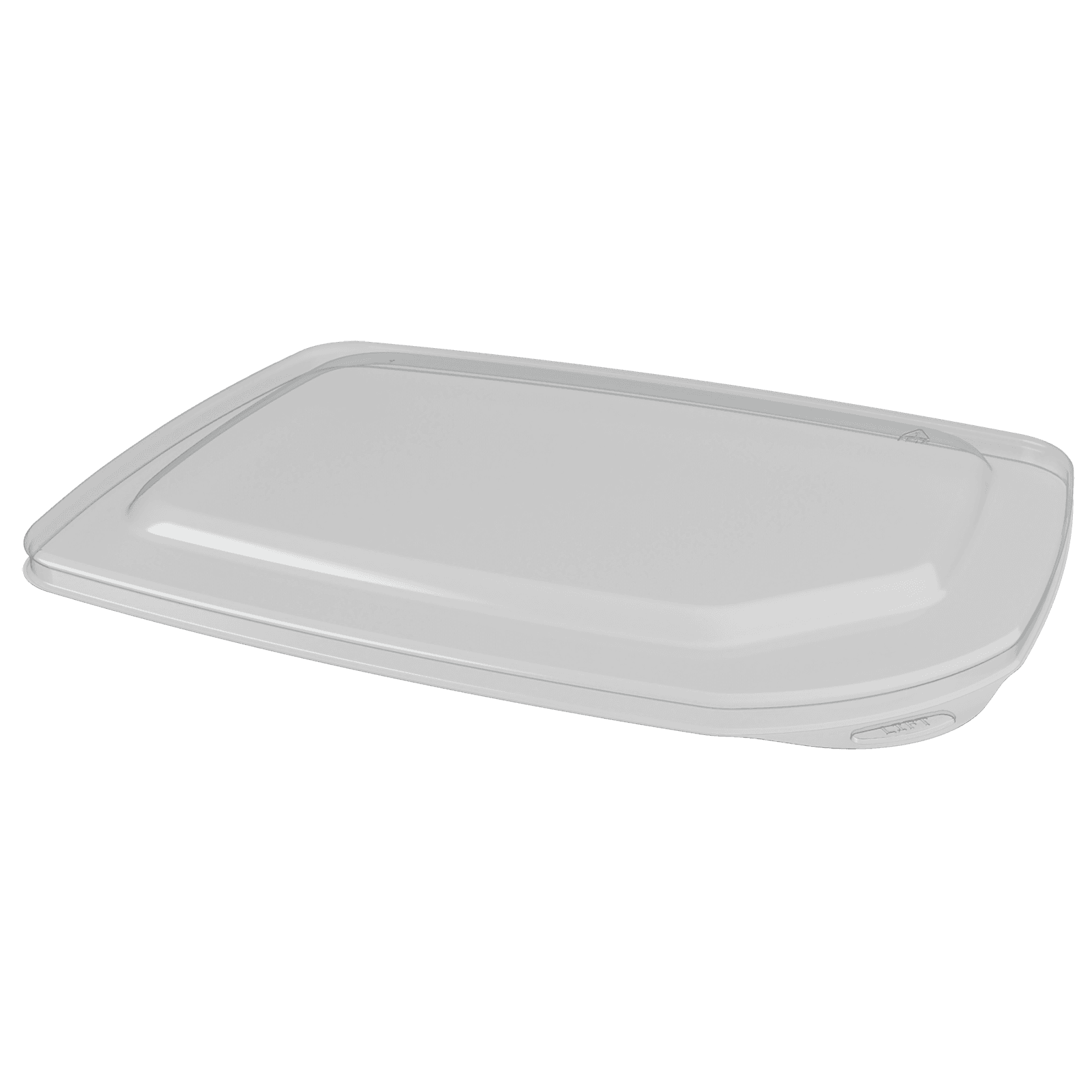 Lid Flat Plastic Clear Rectangle For 35-60 OZ Container 60/Case