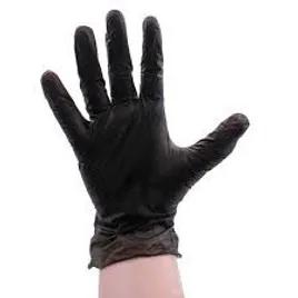 Victoria Bay Food Service Gloves Large (LG) Black Nitrile Rubber Vitrile Powder-Free 100 Count/Pack 10 Packs/Case