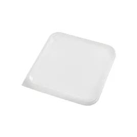 Lid Food Storage Container 9X8.47X0.51 IN 2-8 QT White Square LDPE With Snap Lid Leak Resistant 1/Each
