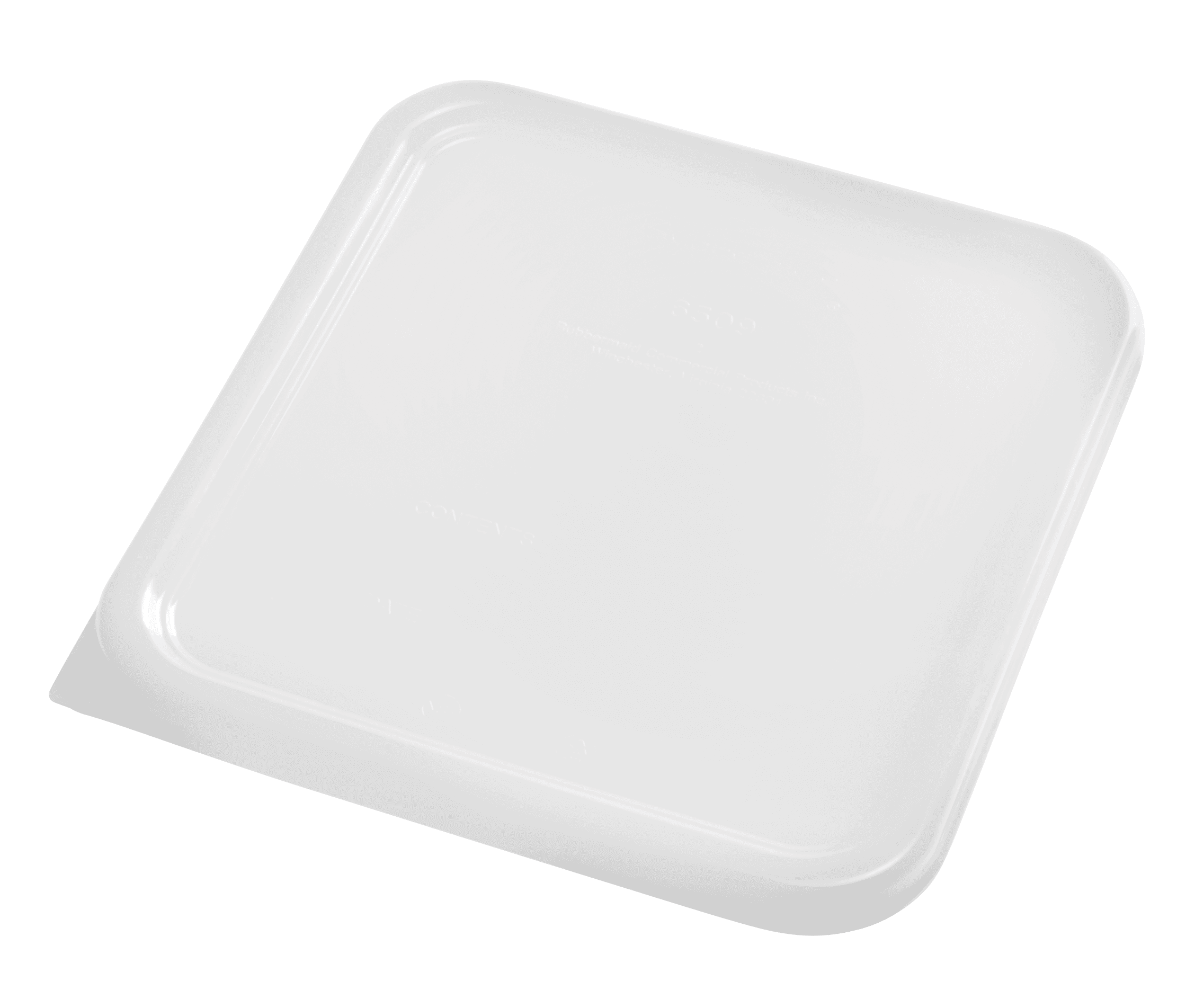 Lid Food Storage Container 9.00X8.47X0.51 IN 2-8 QT White Square LDPE With Snap Lid Food Safe Leak Resistant 1/Each