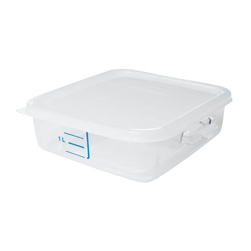 Lid Food Storage Container 9.00X8.47X0.51 IN 2-8 QT White Square LDPE With Snap Lid Food Safe Leak Resistant 1/Each