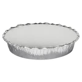 Victoria Bay Take-Out Container Base & Lid Combo With Flat Lid 9 IN Aluminum Foil-Lined Paper Round 200/Case