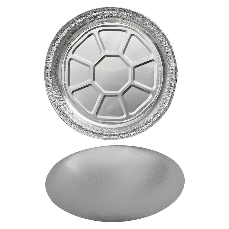 Victoria Bay Take-Out Container Base & Lid Combo With Flat Lid 9 IN Aluminum Foil-Lined Paper Round 200/Case