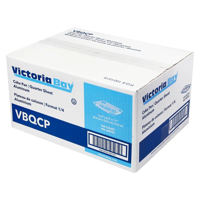 Victoria Bay Cake Pan 1/4 Size 58 OZ Aluminum Full Curl 100/Case