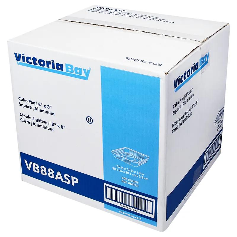 Victoria Bay Cake Pan 8 IN Aluminum Silver Square 500/Case