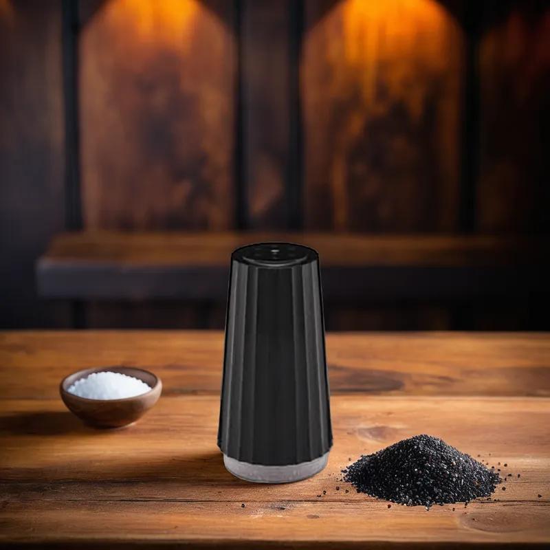 Diamond Crystal Pepper Salt & Pepper Shaker 1.5 OZ Black 48/Pack
