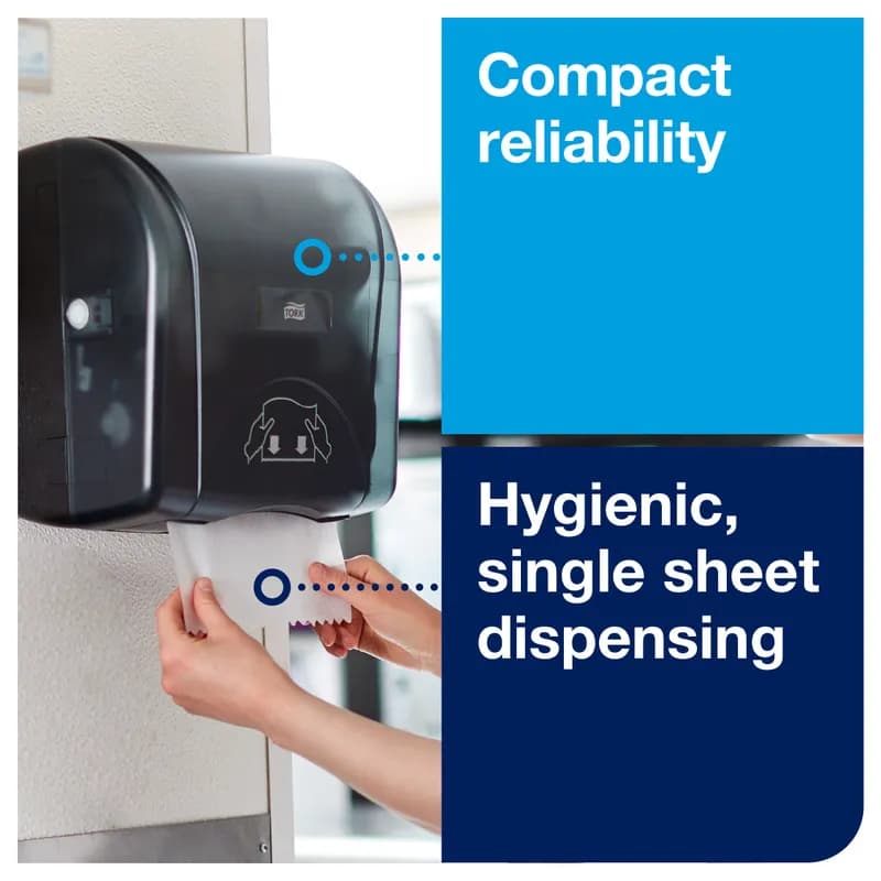 Tork Paper Towel Dispenser H86 7.5X11.75X12.5 IN Plastic Black Mechanical Mini 1/Each