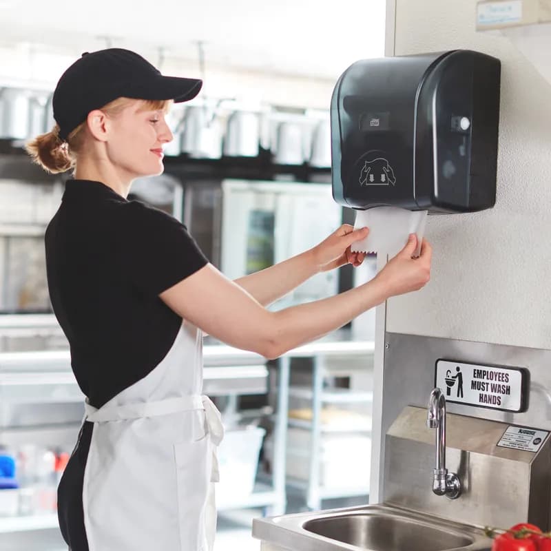 Tork Paper Towel Dispenser H86 7.5X11.75X12.5 IN Plastic Black Mechanical Mini 1/Each