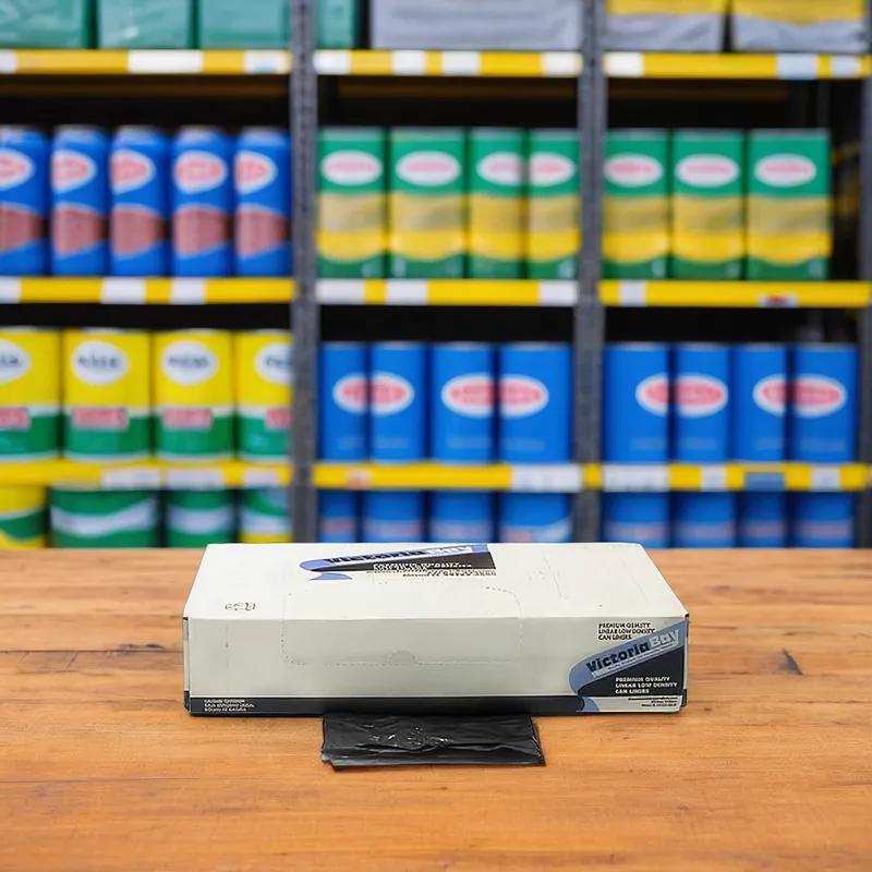 Victoria Bay Can Liner 43X47 IN Black Plastic 0.7MIL 100/Case