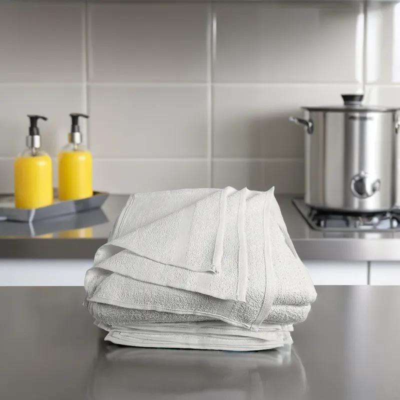 Spilfyter® Cleaning Towel 25 LB Cotton White B Grade 1/Case