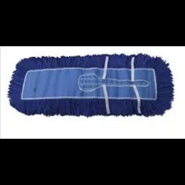 Dust Mop 24X5 IN Blue Cotton Synthetic Fiber Loop End Launderable 1/Each