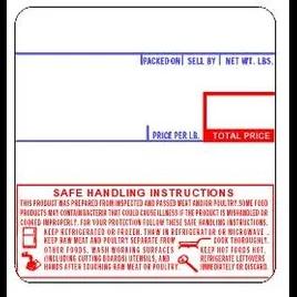 CAS LP-1000 Safe Handling Scale Label UPC 12/Case