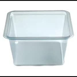 Fresh 'n Clear® GoCube® Deli Container Base 80 OZ PET Clear Square 200/Case