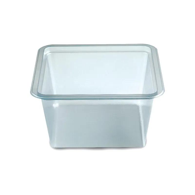Fresh 'n Clear® Deli Container Base 80 OZ PET Clear Square 200/Case
