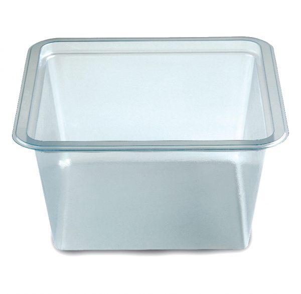 Fresh 'n Clear® Deli Container Base 80 OZ PET Clear Square 200/Case