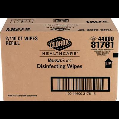 Clorox Healthcare® VeraSure® Unscented One-Step Disinfectant Multi Surface Wipe Quat 110 Count/Pack 2 Packs/Case