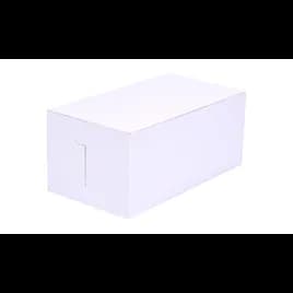 Bakery Box 10X10X6 IN Clay-Coated Kraft Board White Kraft Rectangle Lock Corner 250/Case