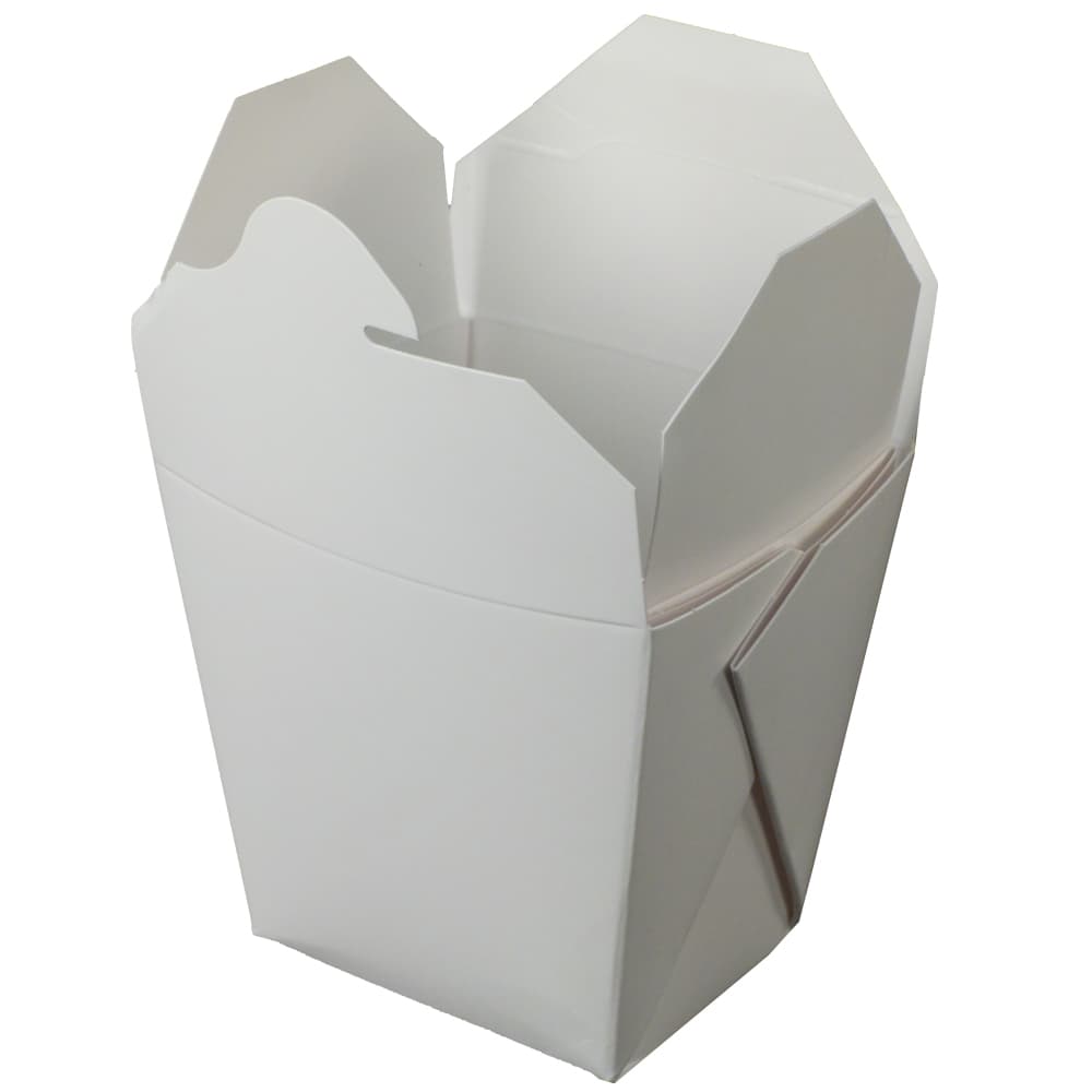 Bio-Pak® Food Pail 16 OZ 3.75X2.875X3.25 IN Paper White Rectangle Without Handle Microwave Safe 450/Case