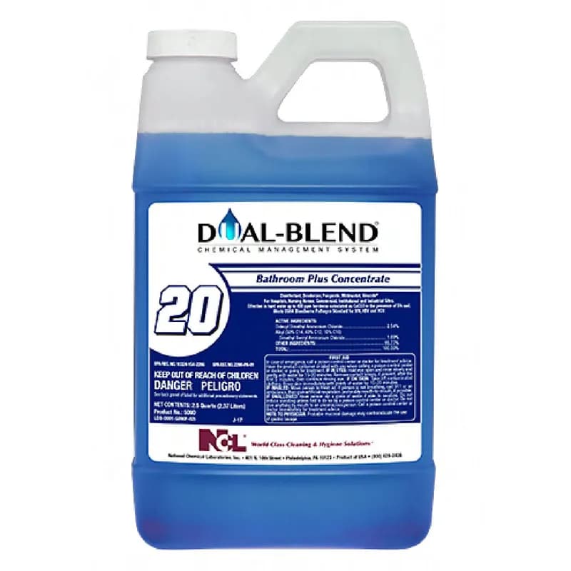 DUAL-BLEND® #20 BATHROOM PLUS Floral Restroom Cleaner 80 OZ Multi Surface Concentrate 4/Case