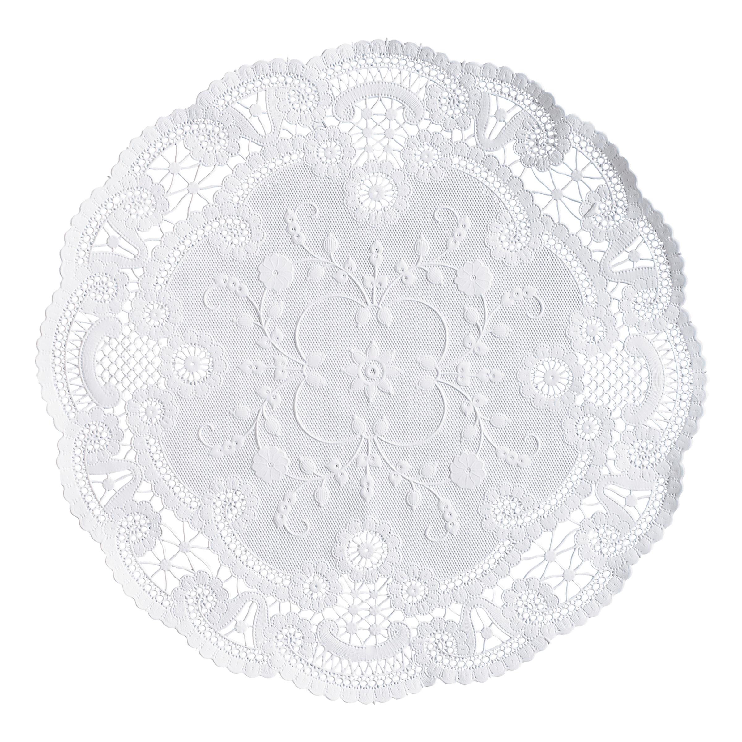 Doily 12 IN Paper White French Lace Round 1000/Case