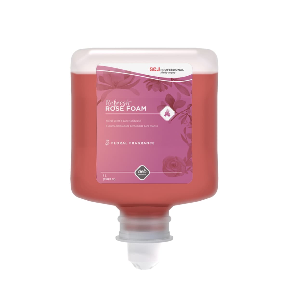 Refresh Hand Soap Foam 1 L Rose Pink Cartridge 6/Case