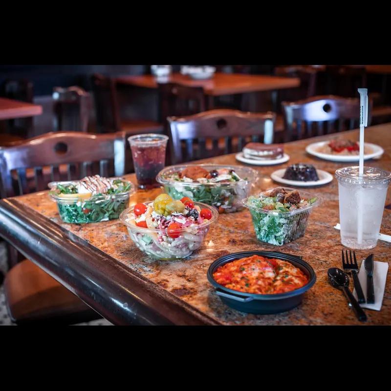 Deli Container Hinged With Flat Lid 24 OZ RPET Clear Rectangle 280/Case