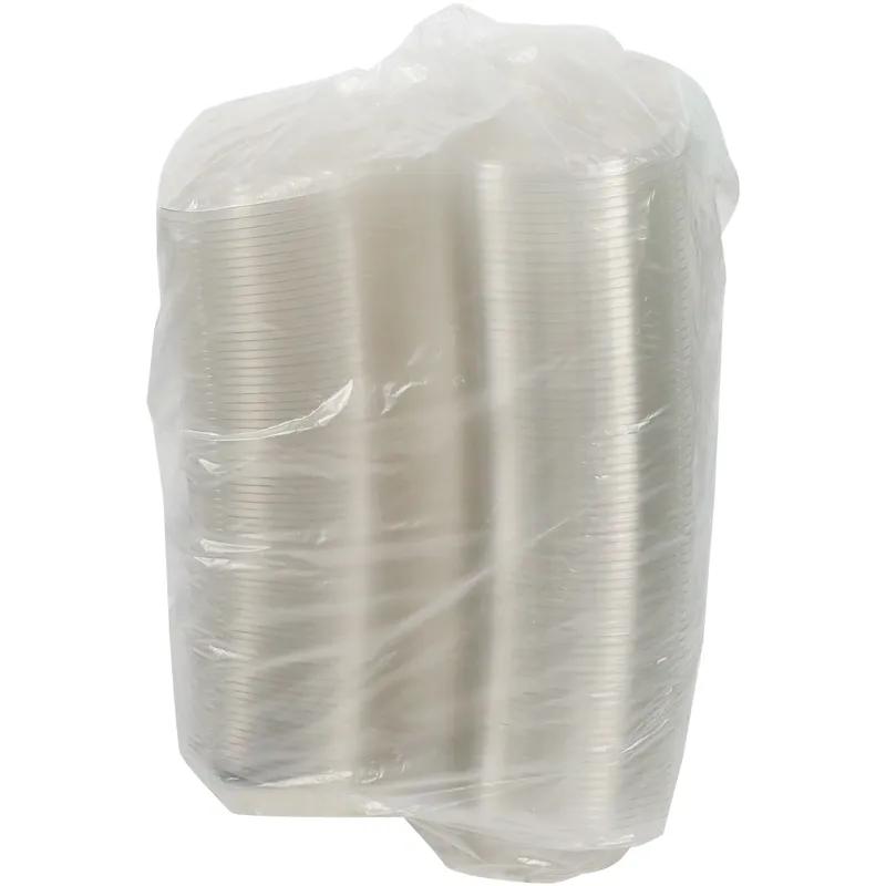 Deli Container Hinged With Flat Lid 24 OZ RPET Clear Rectangle 280/Case