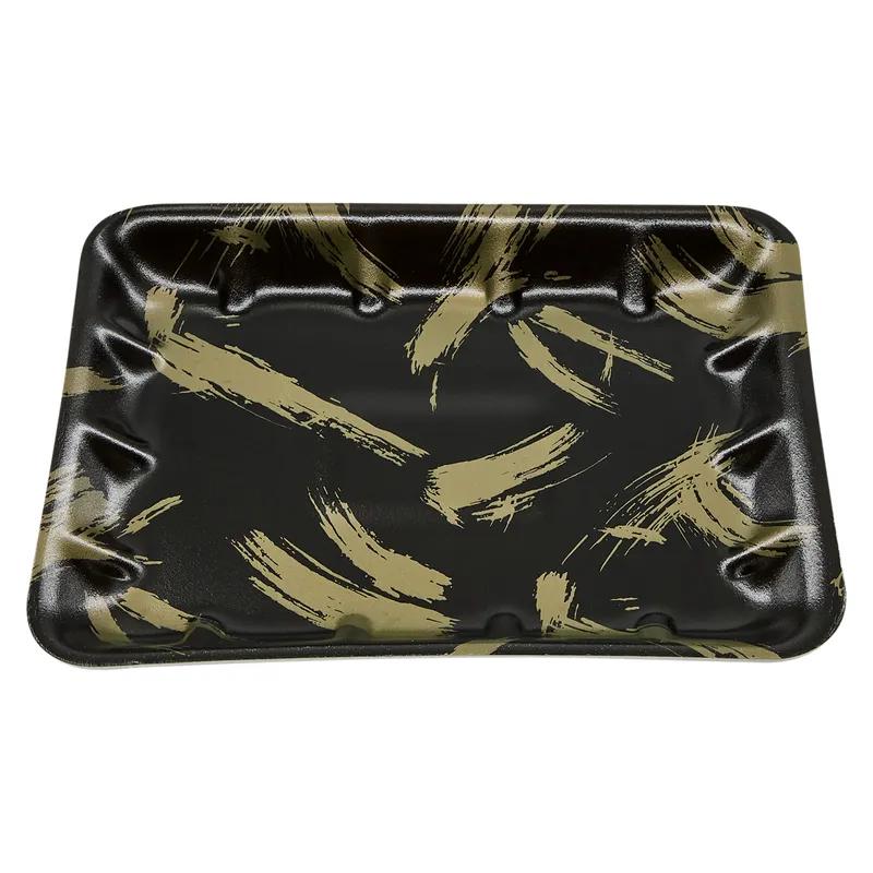 Meat Tray Polystyrene Foam Black Gold 300/Case