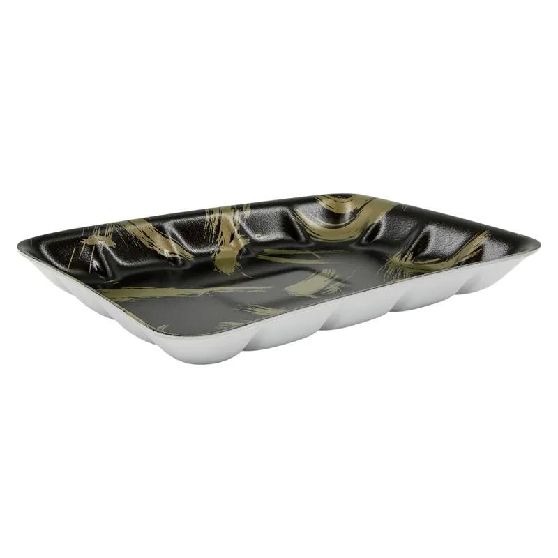 Meat Tray Polystyrene Foam Black Gold 300/Case
