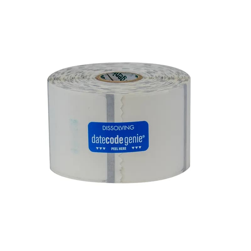 DateCodeGenie® Blank Label 2X2 IN Dissolvable 750CT 4/Pack