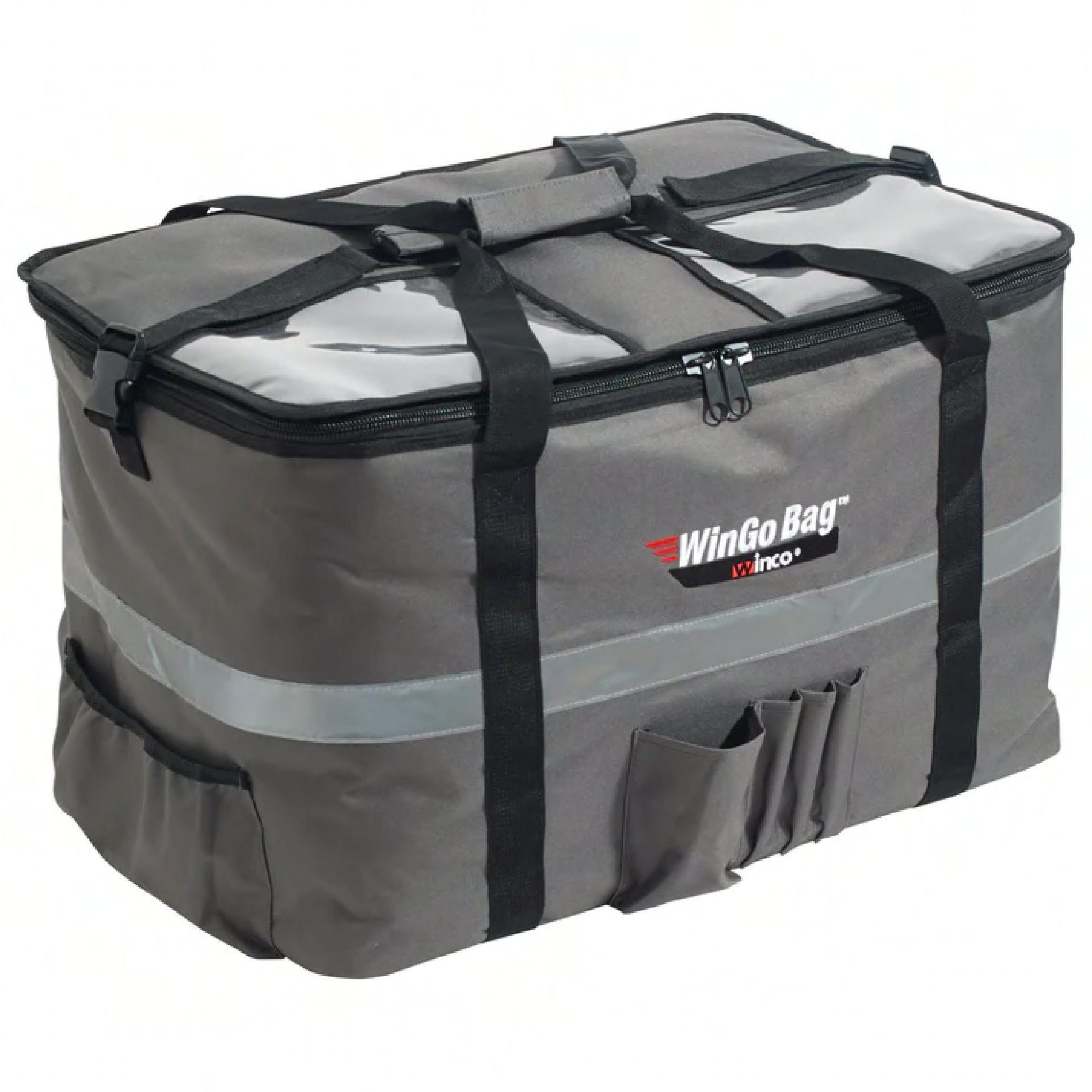 WinGo Catering Bag 23X15X14 IN Gray Polyester Insulated Large Premium 1/Each