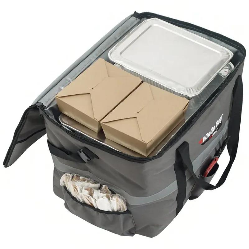 WinGo Catering Bag 23X15X14 IN Gray Polyester Insulated Large Premium 1/Each