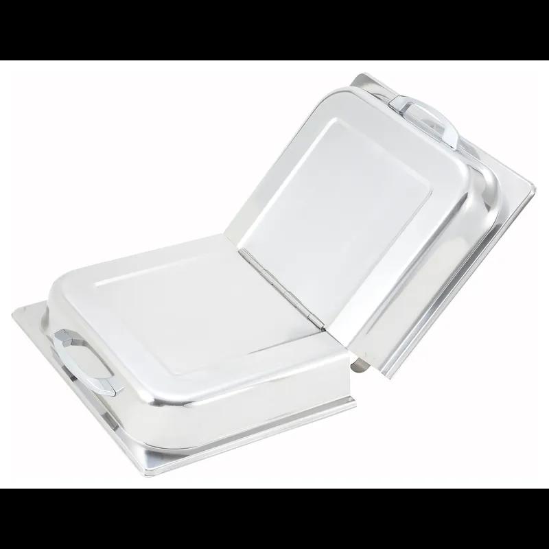 Food Pan Cover Full Size 21.1875X13.8125X2.5 IN Rectangle Stainless Steel With Hinged Dome Lid 1/Each