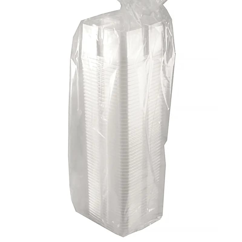 Greenware® Deli Container Base 28 OZ 4 Compartment PLA Clear Square 300/Case