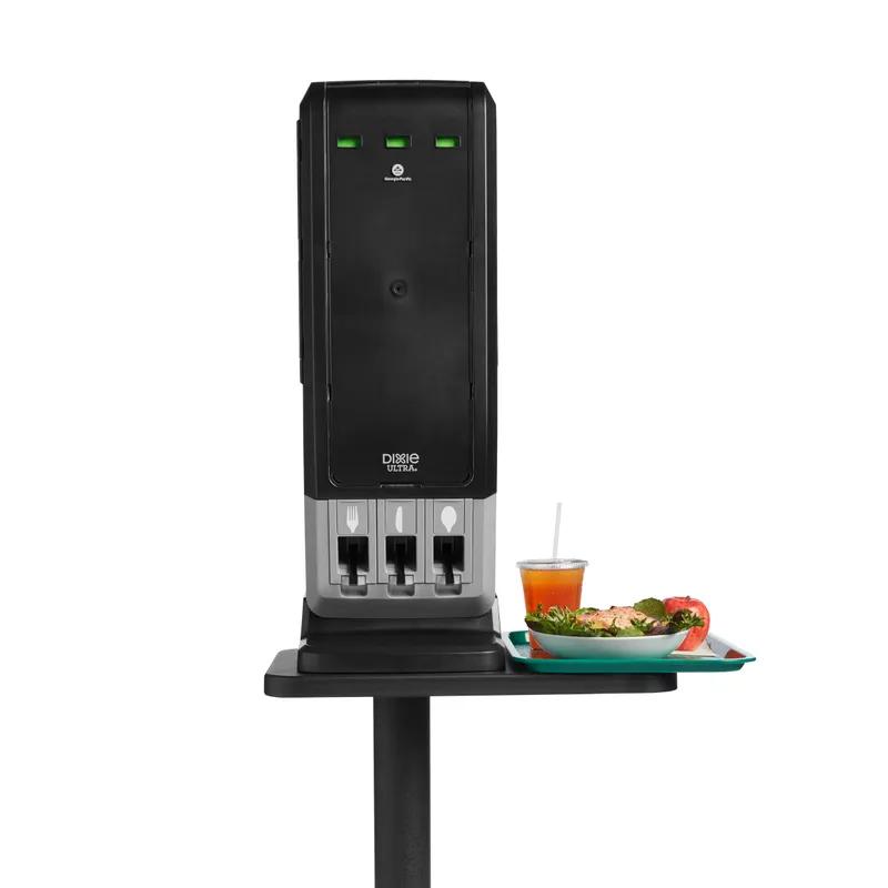 Dixie® Ultra SmartStock® Tri-Tower Series-T Double Dispenser Mount Black 1/Each