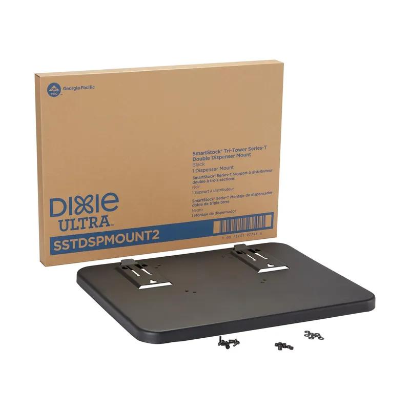 Dixie® Ultra SmartStock® Tri-Tower Series-T Double Dispenser Mount Black 1/Each