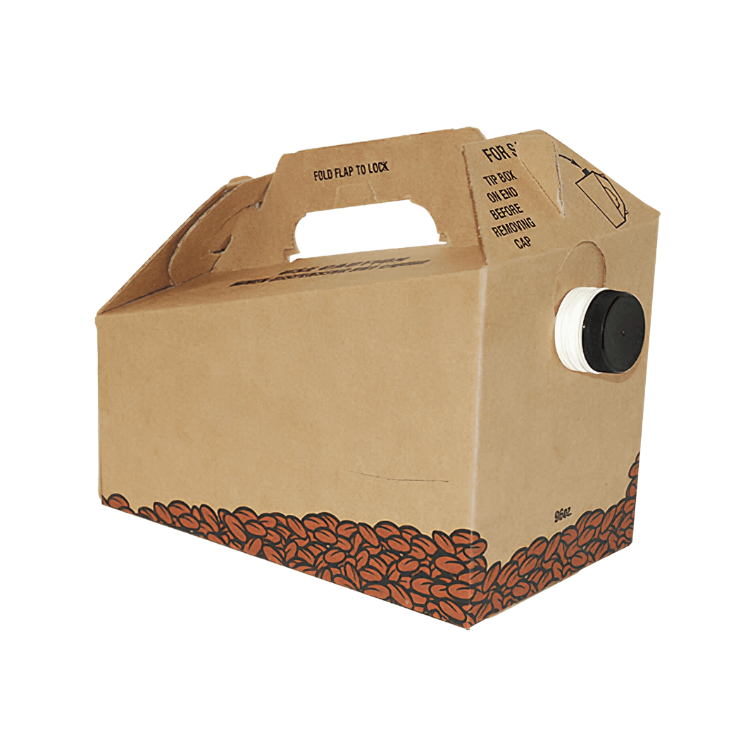 Hot Beverage Box Hot Beverage Dispenser 96 OZ Corrugated Paperboard Kraft 25/Case